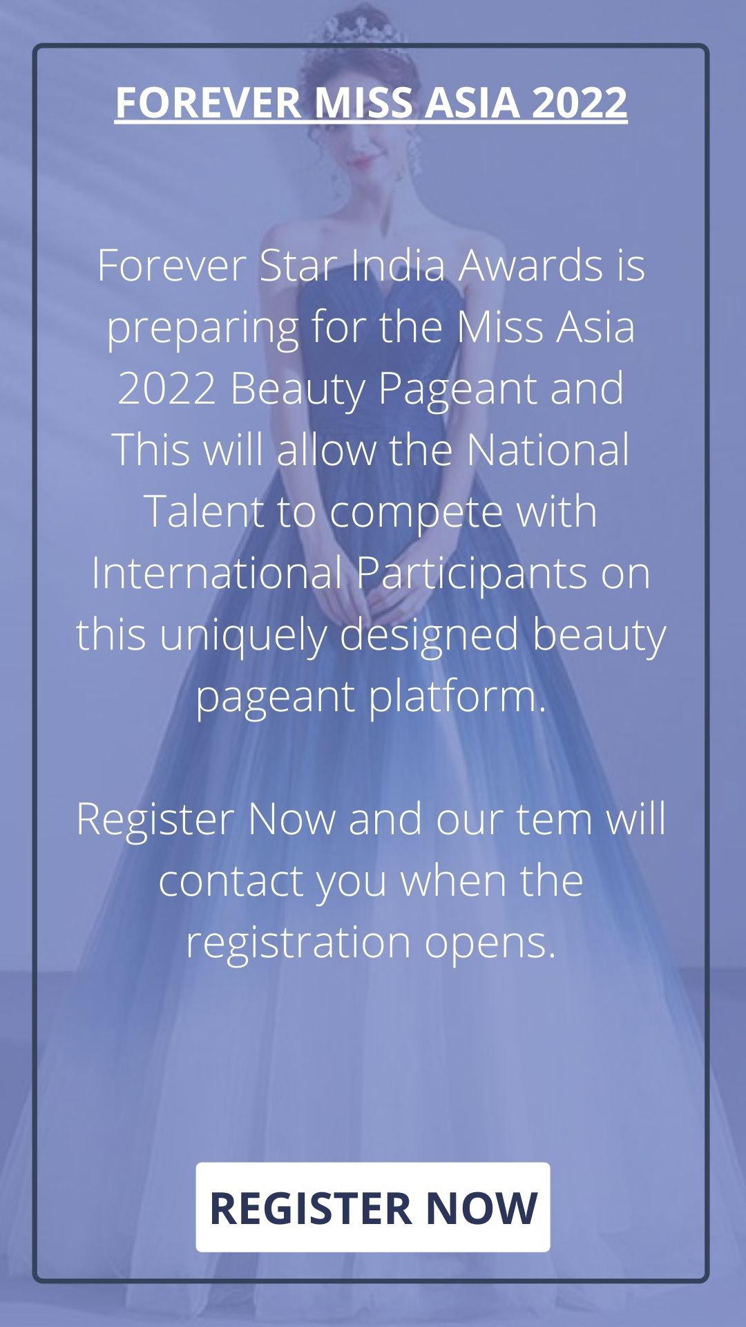 Miss Asia Registration Online